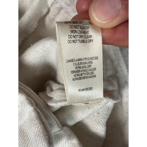 TORN by Ronny Kobo Bernee White Wide Leg Linen Blend Cargo size Women's Small - Picture 13 of 14